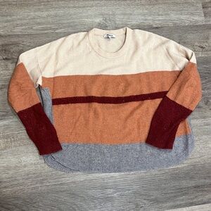Madewell Striped Pullover Sweater in Coziest Yarn Women’s Size Medium
